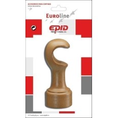 Soporte Barra Cortina 29Mm Frontal Madera Nat Epid