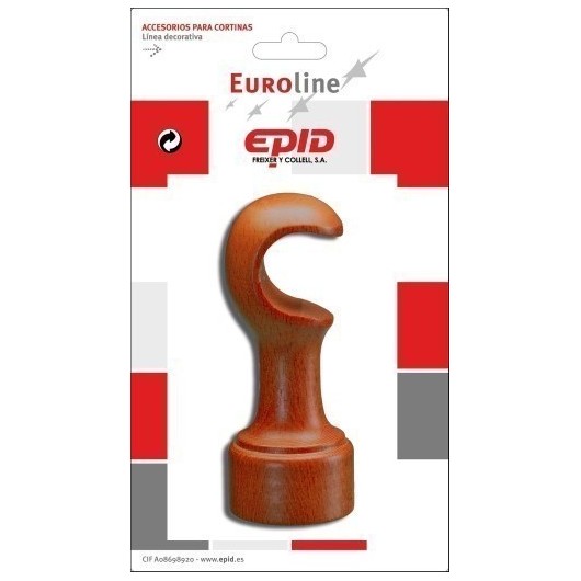 Soporte Barra Cortina 29Mm Frontal Madera Avell. Epid