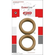 Anilla Cortina 29Mm Hogar Madera Natural Epid 6 Pz