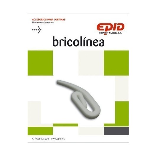 Garfio Cortina Simple Blanco Epid 36 Pz