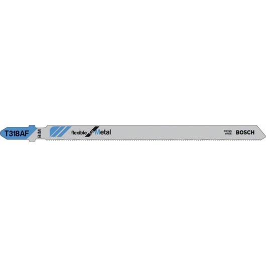 Hoja Sierra Calar Metal/Aluminio 1/3Mm Corte Fino T318Af Bosch 5 Pz