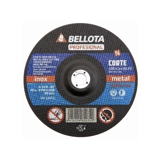 Disco Corte Metal 230X3X22 Mm Bellota