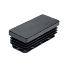 Contera Tubo 30X30X1Mm Interior Cuadrada  Platico Negro  Erce