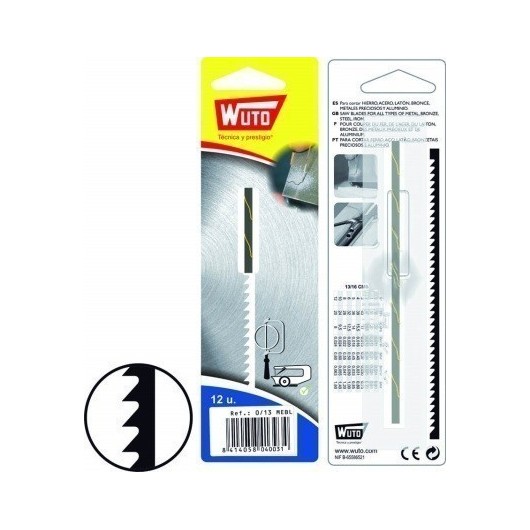 Pelo Marqueteria Segueta 13Cm 23Tpi Metales Plana Nº 5 12