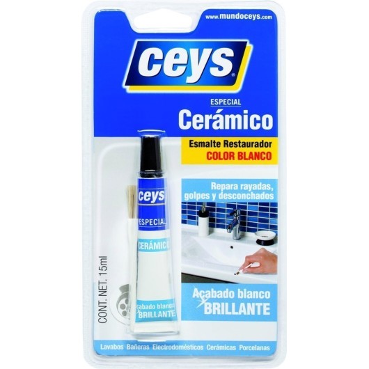 Esmalte Restaurador Ceramico 15 Ml Blanco Brillante Ceys