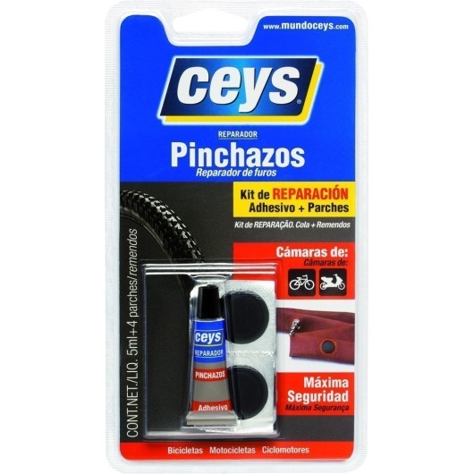 Reparador Coche Pinchazos 5 Ml Con Parches Ceys