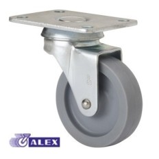Rueda Giratoria 060Mm 3-0003 Pl.070X055 040Kg.Liso Pp Gr Bd Bp Ale