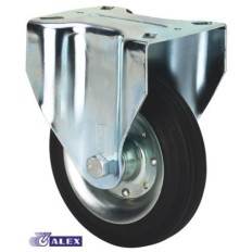 Rueda Fija 080Mm 2-0224 Pl.107X086 080Kg.Rod B/Goma Neg Zv B