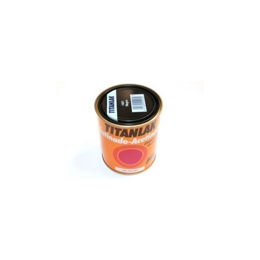 Esmalte Laca Satinado  375 Ml Negro   Interior/Exterior  Poliuretano  Titan Titanlak