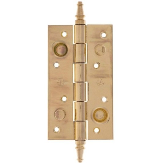 Bisagra Seguridad Canto Cuadrado 150X82Mm 2530 Hierro Latonado Con Remate Tortajada