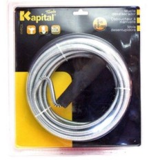 Desatascador Tuberias Muelle 5 Mtx8 Mm Mango Plastico Kapital