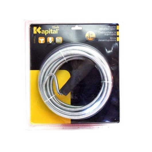 Desatascador Tuberias Muelle 5 Mtx8 Mm Mango Plastico Kapital