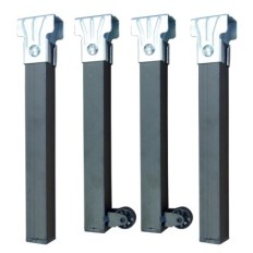 Pata Somier 250X30X30Mm Cuadrada El Zorro Acero Negro  4 Pz