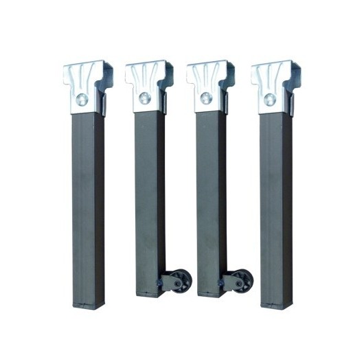 Pata Somier 250X30X30Mm Cuadrada El Zorro Acero Negro  4 Pz