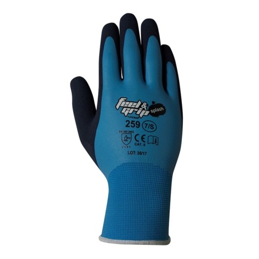 Guante Mecanico M08 Juba Nylon/Latex Az/Gr Feel And Grip Spl