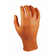 Guante Desechable Nitrilo Grippaz Naranja 50 Uds Talla 7 Jub