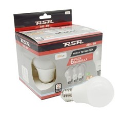 Lampara Ilumin E27 9W 800Lm Led Rsr Termop 4500K Six Pack Es