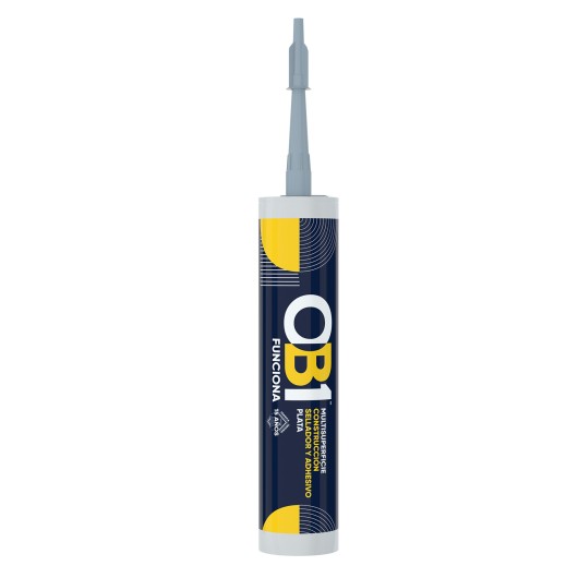 Adhesivo Sellador Multisuperficie Ob1 290 Ml Plata Ob1