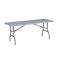 Mesa Jard 180X74X74Cm Pleg Natuur Resina-Acero Gris Nt