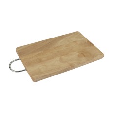 Tabla Cortar Madera Asa Cromada 22 X 33 Cm Metaltex