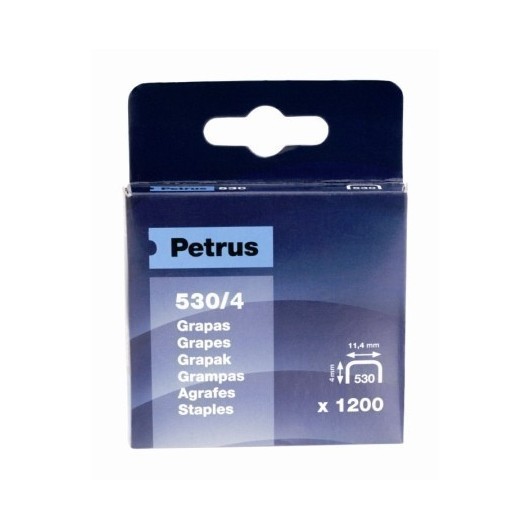 Grapa Clavadora Modelo 530 04Mm Acero  Petrus 1.200 Pz