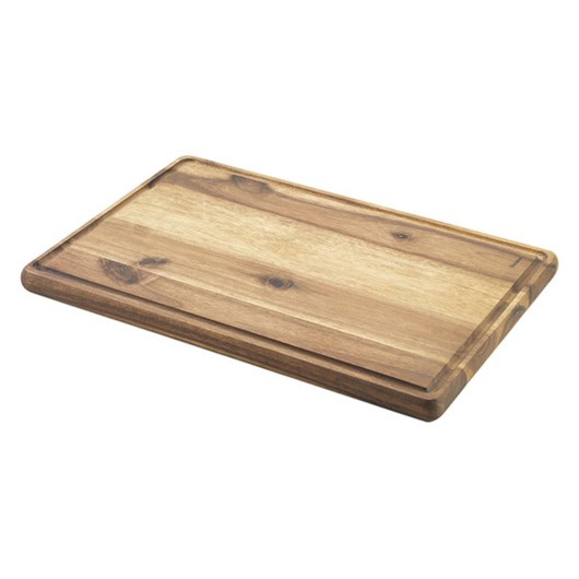 Tabla Cortar Madera Acacia Conica Ranurada 39 X 26 X 2 Cm Metaltex