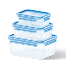 Contenedor Hermetico Set 3 Pzs Rectangular Emsa
