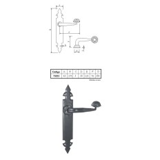 Manilla Felipe Ii Negro Placa 275X43Mm Imex El Zorro