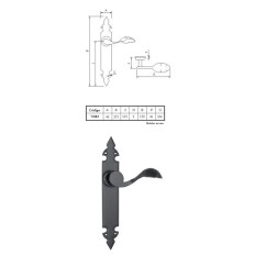 Manilla Cuchara Negro Placa 275X43Mm Imex El Zorro