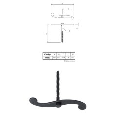 Ese Retenida Tirafondo Negro 100X130Mm Imex El Zorro