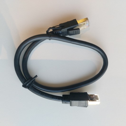 Cable Ethernet Rj45 Cat-8 0,5 M Negro Axil