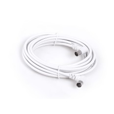 Cable Antena Conectores Acodados 5M Blanco Axil