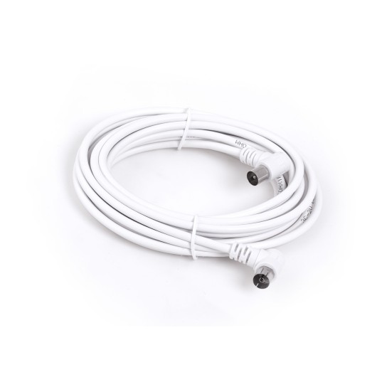 Cable Antena Conectores Acodados 5M Blanco Axil