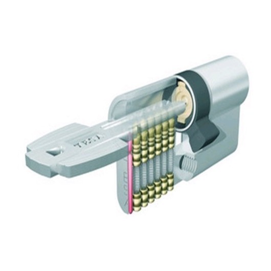 Cilindro Seguridad  40X40Mm M6504040N Niquel Leva corta Tesa