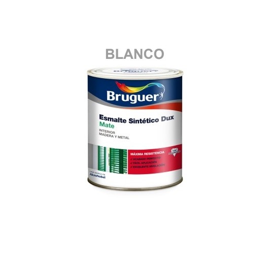 Esmalte Sintetico  Mate 250 Ml Blanco  Interior/Exterior Bruguer Dux