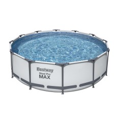 Piscina Pvc Circular 366X100Cm Cartucho 9150Lt Steel Pro Fp 