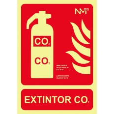 Señal 210X300Mm Pvc Lumi  Extintor Co2 Rd00106