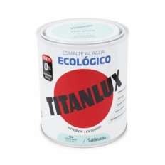 Esmalte Al Agua Ecologico Satinado 750 Ml Verde Mint Titanlu