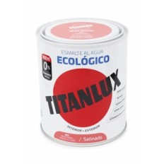 Esmalte Al Agua Ecologico Satinado 750 Ml Rojo Coral Titanlu