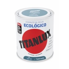 Esmalte Al Agua Ecologico Satinado 750 Ml Verde Jade Titanlu