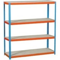 Estanteria Orden 4B S/T 600Kg 2000X1800X900Mm Met Azul/Naran