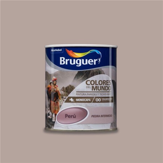 Pintura Plastica Monocapa Colores Del Mundo Mate 750 Ml Peru