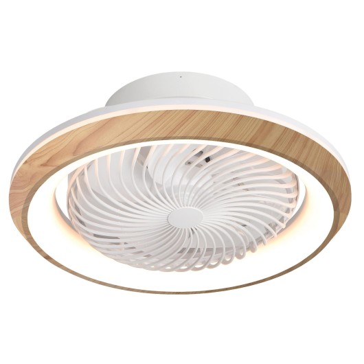 Ventilador De Techo Plafon Madera 14W 49Cm Dupi