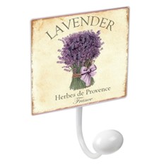 Percha Pared Porcelana Lavanda 1 1 Pomo Blanca Nesu