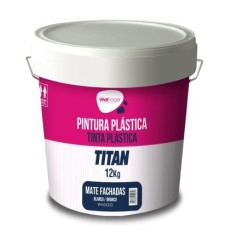 Pintura Plastica Exterior Fachadas Vivahogar Mate 12 Kg Blanco Vivahogar