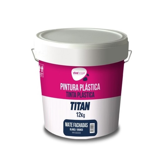 Pintura Plastica Exterior Fachadas Vivahogar Mate 12 Kg Blanco Vivahogar