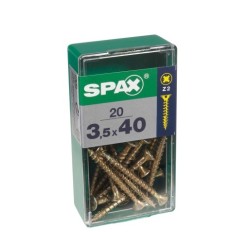 Tornillo Madera Cabeza Plana Pozi Bicromatado 3,5X 25 Caja S 25 Unid Spax