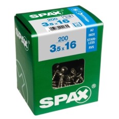 Tornillo Madera Cabeza Plana Torx Inox A2 5 X 50 Caja M 25 Unid Spax