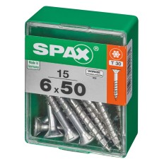 Tornillo Madera Cabeza Plana Torx Wirox 6 X 200 Paquete L 20 Unid Spax