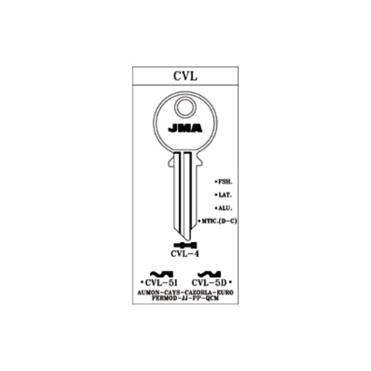 Llave Cilindro En Bruto Jma Alu Lila Cvl-5D Lila Jma